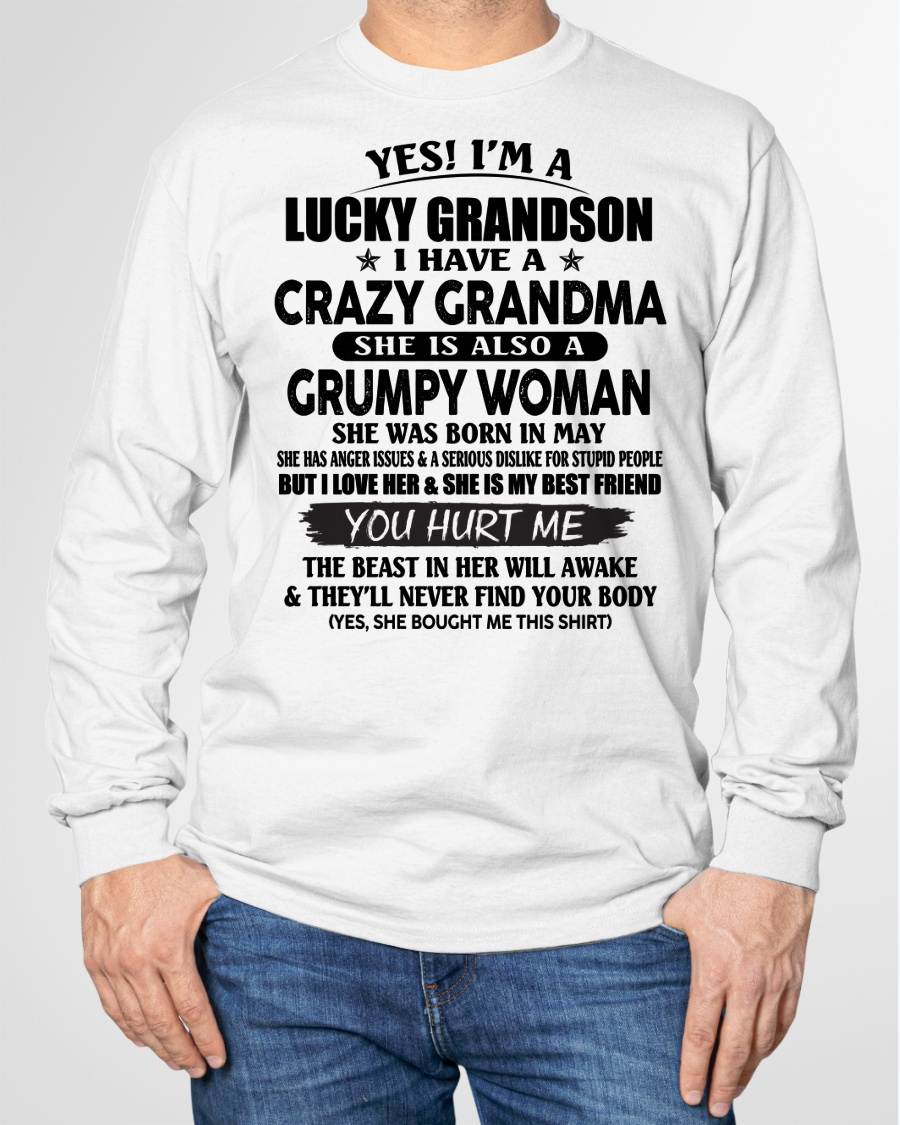 MAY - LUCKY GRANDSON OF CRAZY GRANDMA -  PERFECT GIFT FROM GRANDMA - kien05 (SKU12-113-05)