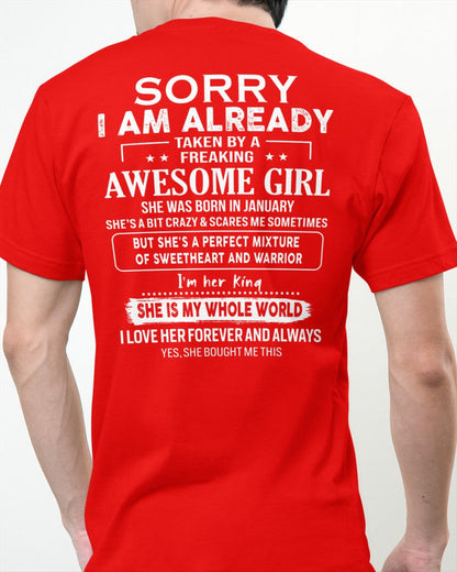 January - Awesome girl - Perfect gift for your boyfriend - (SKU04-86-01) - From Wife kien01
