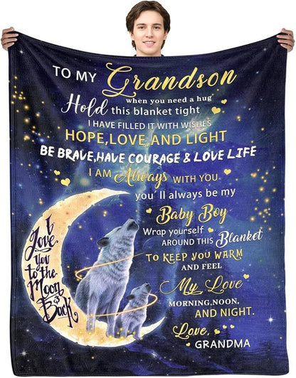To My Grandson Blanket- From Grandma-HLT00