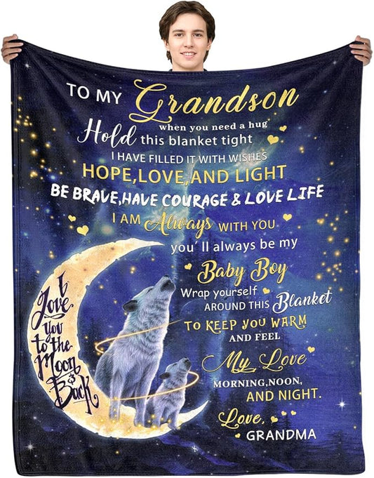 To My Grandson Blanket- From Grandma-HLT00