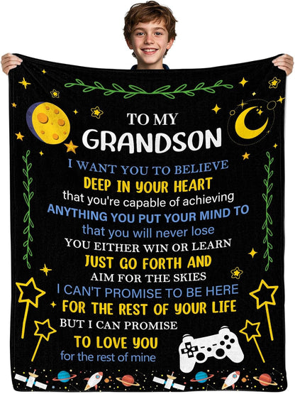 To My Grandson Blanket- From Grandpa-HLT00
