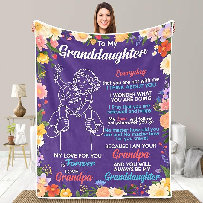 To My Granddaughter Blanket- From Grandpa-HLT00