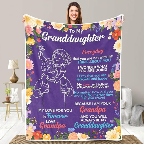 To My Granddaughter Blanket- From Grandpa-HLT00