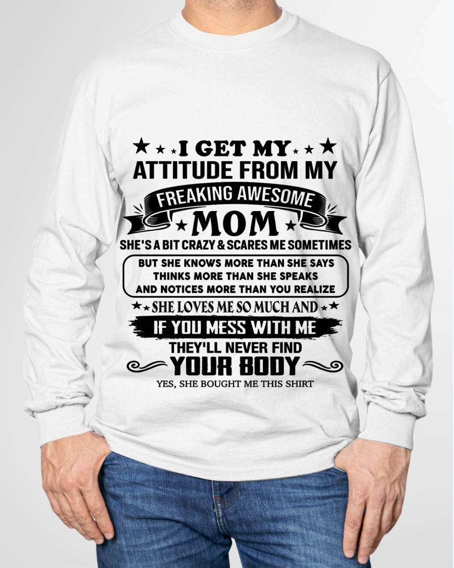 NO MONTH, MY FREAKING AWESOME MOM - SHIRT FROM MOM TO SON - KIEN00 (SKU2603-338-00)