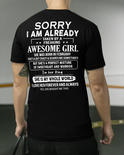 February - Awesome girl - Perfect gift for your boyfriend - (SKU04-86-02) - From Wife kien02