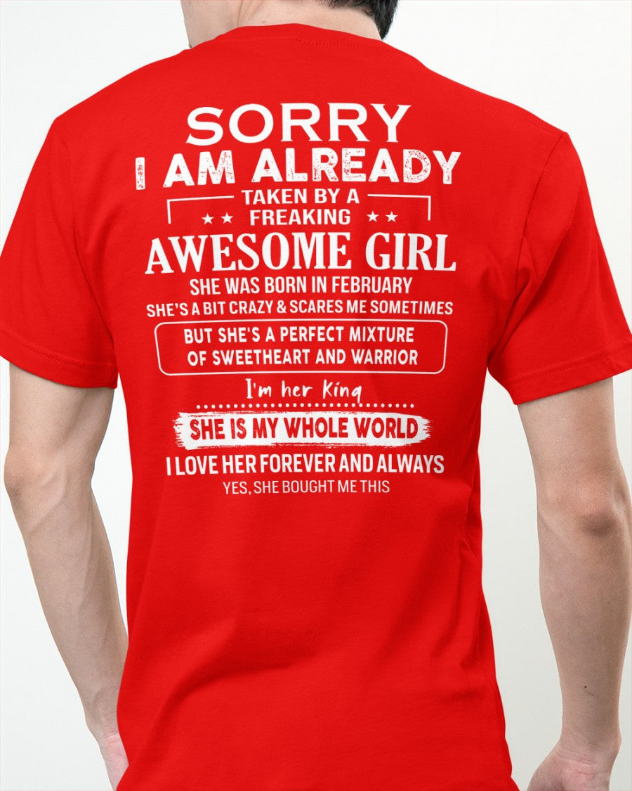 February - Awesome girl - Perfect gift for your boyfriend - (SKU04-86-02) - From Wife kien02
