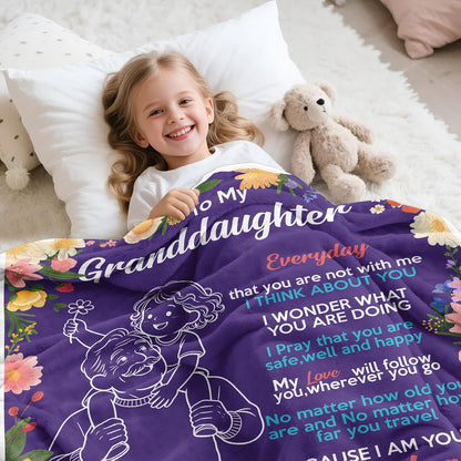 To My Granddaughter Blanket- From Grandpa-HLT00