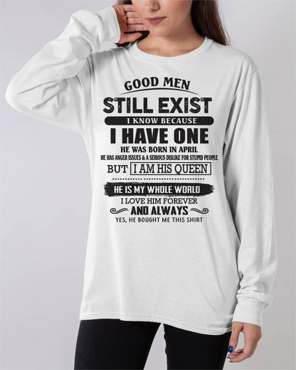 April - Good Men Still Exist - Perfect Gift For Girlfriend, Wife From Husband - HLT04 (SKU07-166-04)