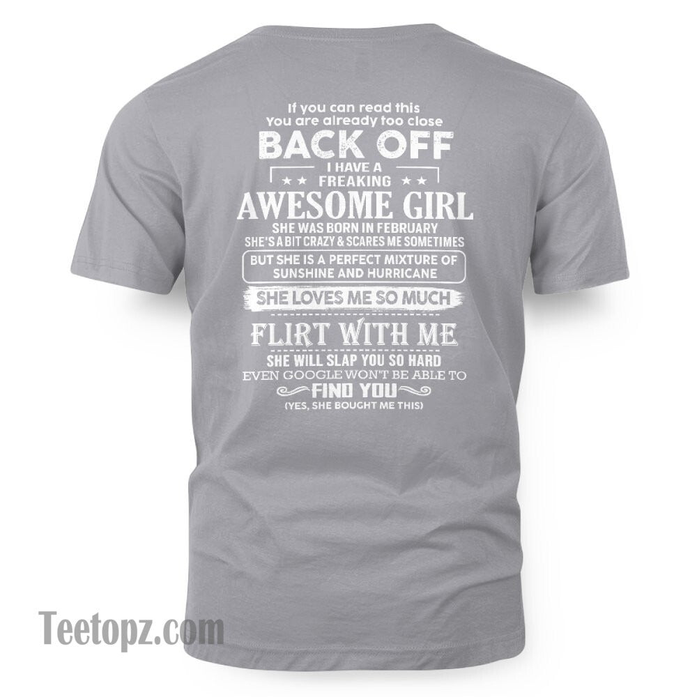 February – Awesome Girlfriend Born In February – Special gift for your Boyfriend – From Wife kien02 (SKU06-17-02)