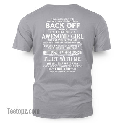 February – Awesome Girlfriend Born In February – Special gift for your Boyfriend – From Wife kien02 (SKU06-17-02)