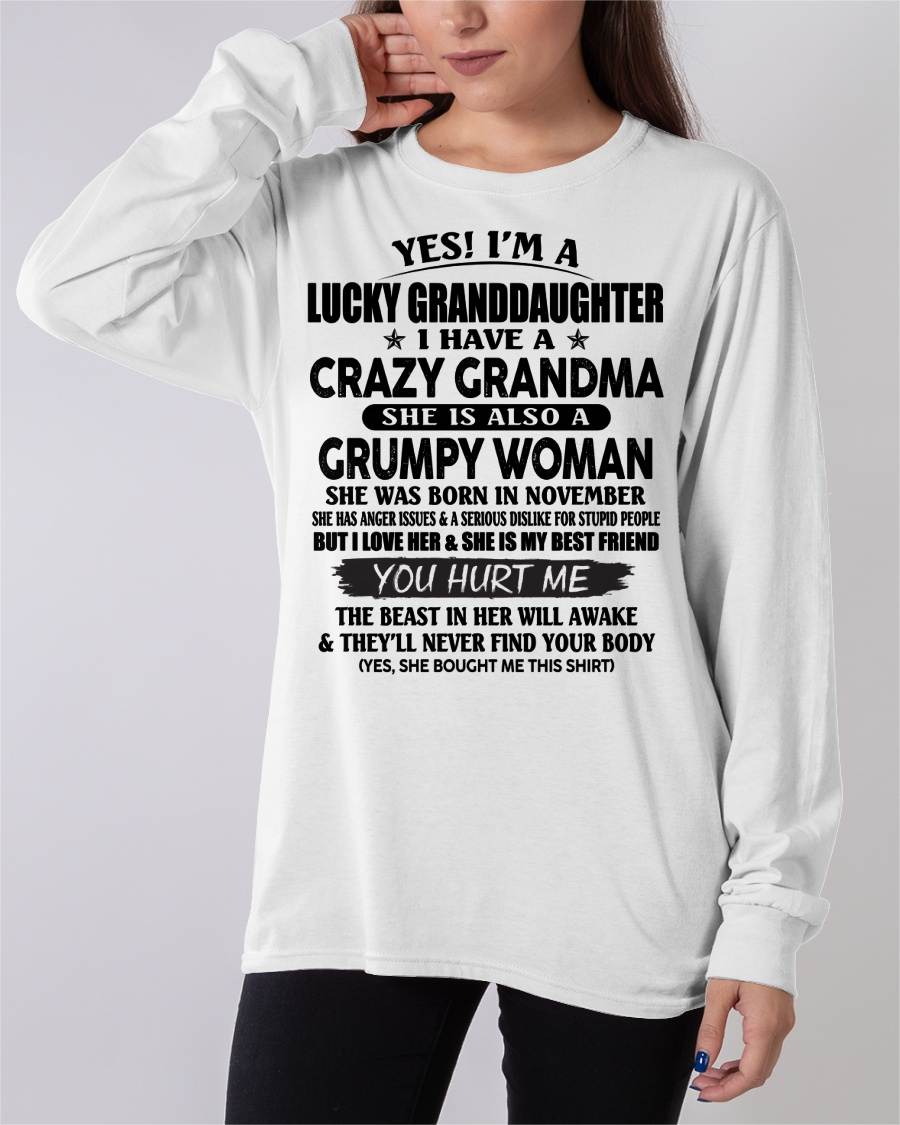 NOVEMBER - LUCKY GRANDDAUGHTER OF CRAZY GRANDMA - PERFECT GIFT FROM GRANDMA - kien11 (SKU12-146-11)