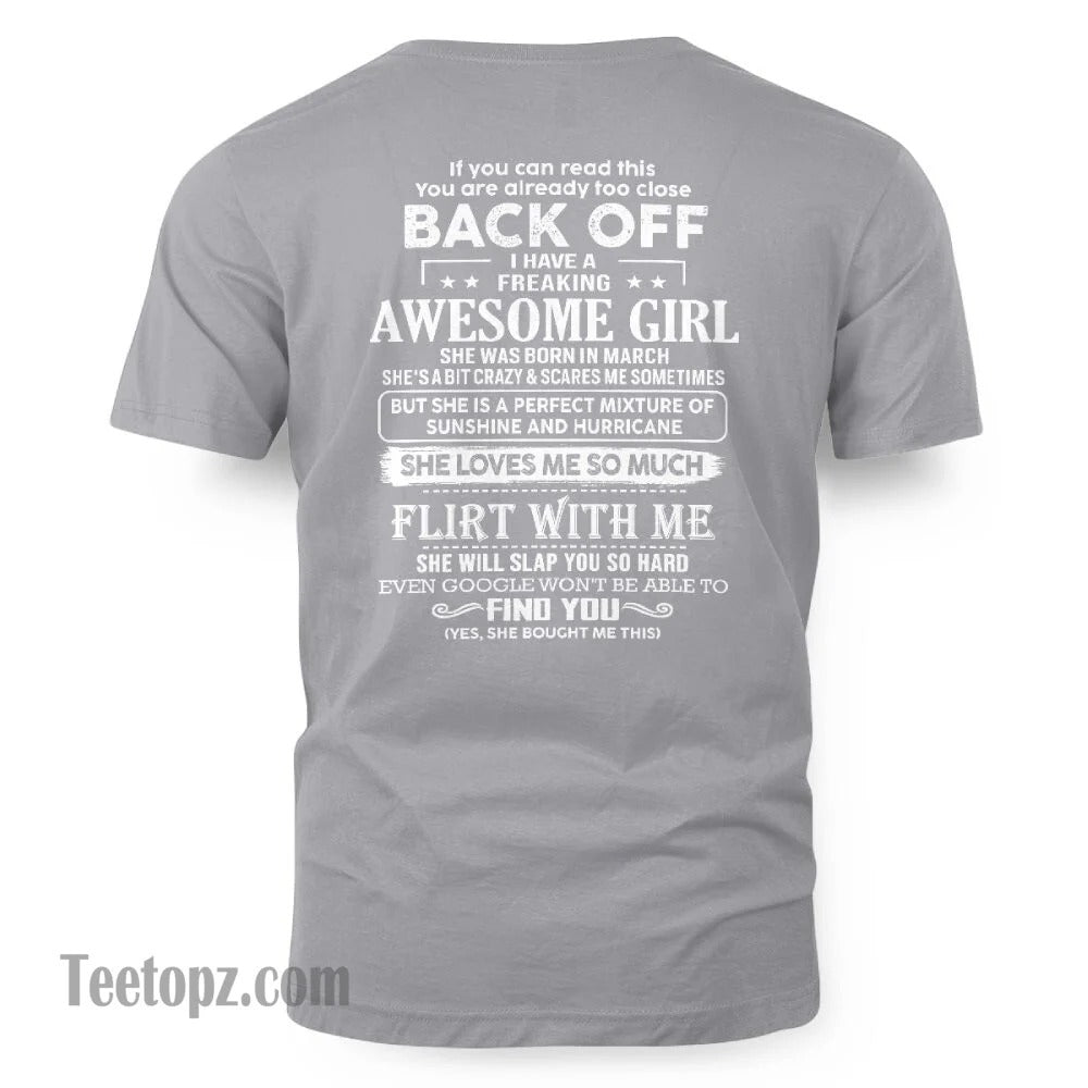 March – Awesome Girlfriend Born In March – Special gift for your Boyfriend – From Wife kien03 (SKU06-17-03)