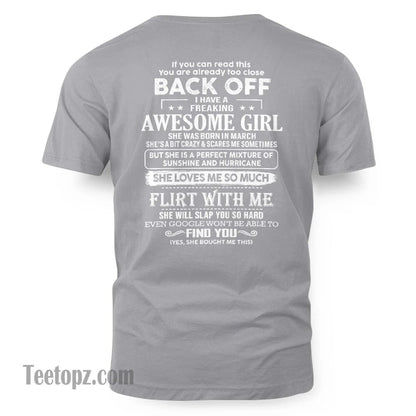 March – Awesome Girlfriend Born In March – Special gift for your Boyfriend – From Wife kien03 (SKU06-17-03)