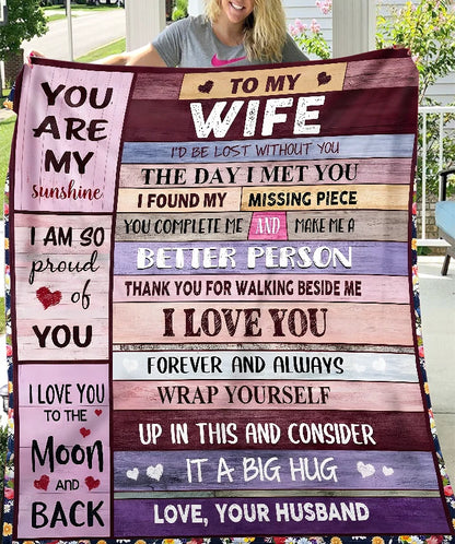 Soulmate Blanket – Romantic Love Letter Throw Blanket from Husband