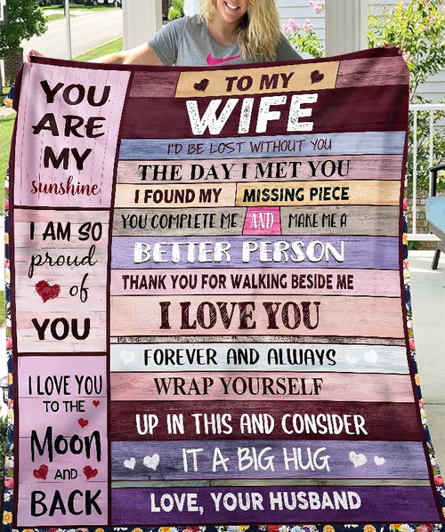 Soulmate Blanket – Romantic Love Letter Throw Blanket from Husband