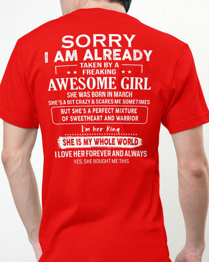 March - Awesome girl - Perfect gift for your boyfriend - (SKU04-86-03) - From Wife kien03