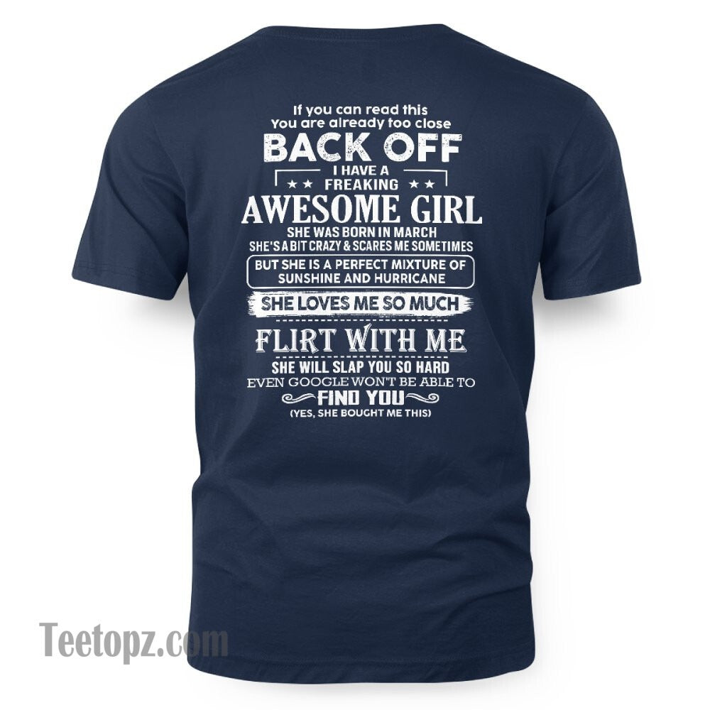 March – Awesome Girlfriend Born In March – Special gift for your Boyfriend – From Wife kien03 (SKU06-17-03)