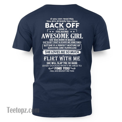 March – Awesome Girlfriend Born In March – Special gift for your Boyfriend – From Wife kien03 (SKU06-17-03)