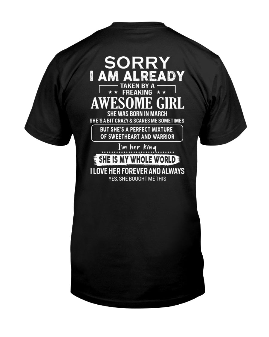 March - Awesome girl - Perfect gift for your boyfriend - (SKU04-86-03) - From Wife kien03