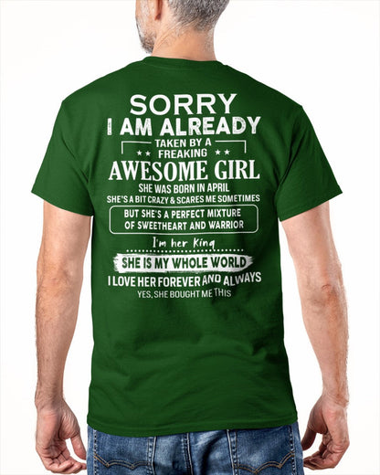 April - Awesome girl - Perfect gift for your boyfriend - (SKU04-86-04) - From Wife kien04