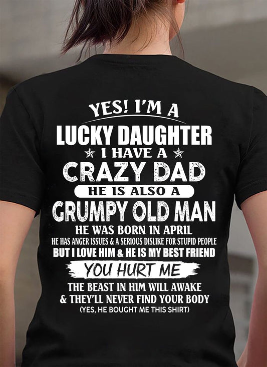 April - Awesome Grumpy Old Dad - Special gift for your daughter From Dad - HLT04 (SKU10-50-04)