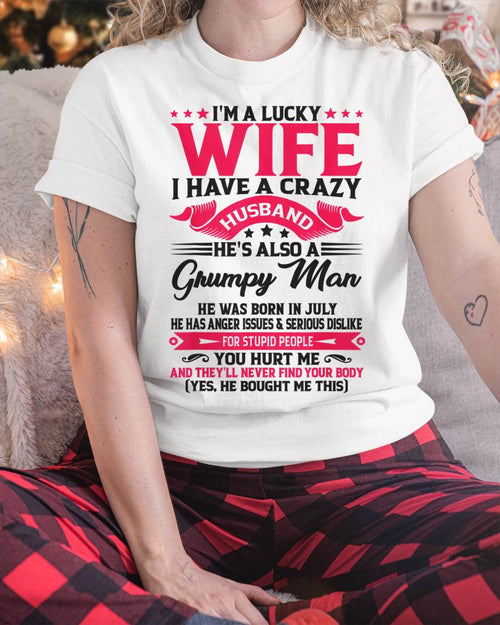 JULY - TO MY WIFE - I'M A LUCKY WIFE - GIFT FROM HUSBAND - HLT07 (SKU10-136-07)