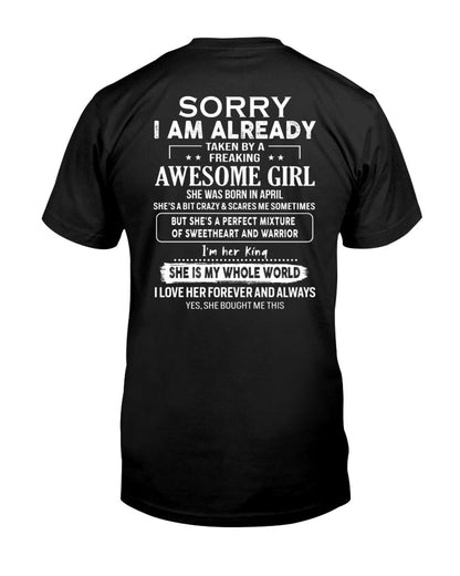 April - Awesome girl - Perfect gift for your boyfriend - (SKU04-86-04) - From Wife kien04