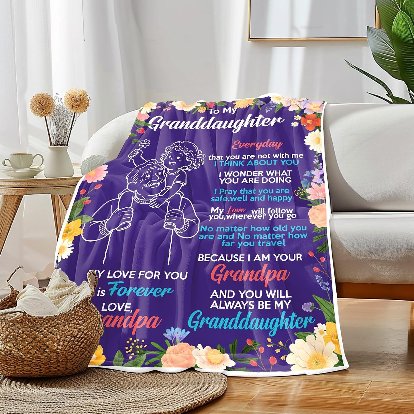 To My Granddaughter Blanket- From Grandpa-HLT00