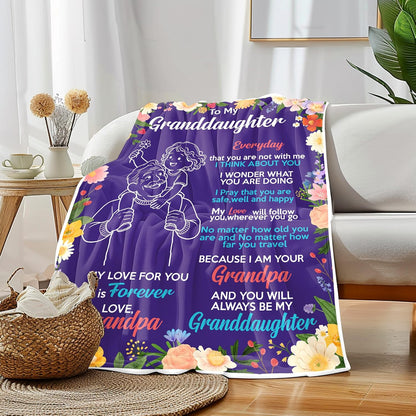 To My Granddaughter Blanket- From Grandpa-HLT00