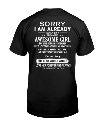 September - Awesome girl - Perfect gift for your boyfriend - (SKU04-86-09) - From Wife kien09