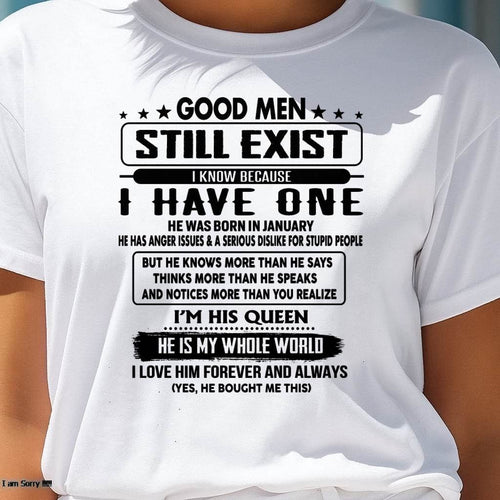 January - Good men Still Exist - gift for your girlfriend, wife from Husband - HLT01 (SKU-GM-01)