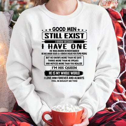 November - Good men Still Exist - gift for your girlfriend, wife from Husband - HLT11 (SKU-GM-11)