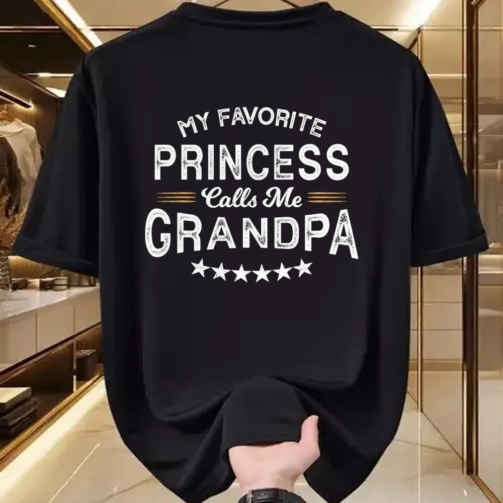 Best Grandpa Shirt, Proud Grandpa Unisex T-Shirt/Hoodie/Sweatshirt HLT00 - My Favorite Princess Calls Me Grandpa Cool Grandparents Day T-Shirt