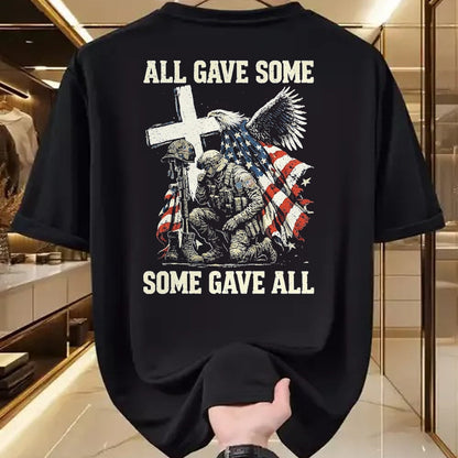 Proud Veteran Shirt, Funny Veteran UnisexT-Shirt/Hoodie/Sweatshirt HLT00 - All Gave Some Some Gave All Patriotic Veteran Design T-Shirt, Men, Black, 3X-Large