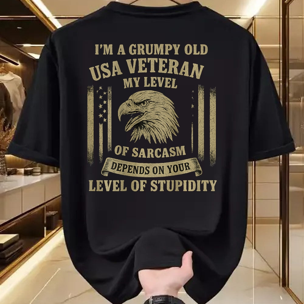 Proud Veteran Shirt, Funny Veteran UnisexT-Shirt/Hoodie/Sweatshirt HLT00 - Grumpy Old USA Veteran T-Shirt