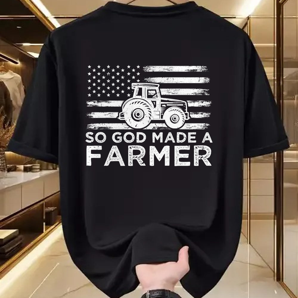 Best Farmer Life Shirt, Funny Farmer UnisexT-Shirt/Hoodie/Sweatshirt HLT00 - American Flag So God Made A Farmer 4th Of July T-Shirt