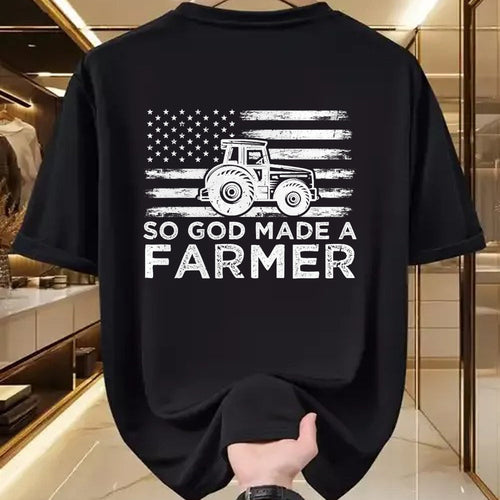 Best Farmer Life Shirt, Funny Farmer UnisexT-Shirt/Hoodie/Sweatshirt HLT00 - American Flag So God Made A Farmer 4th Of July T-Shirt