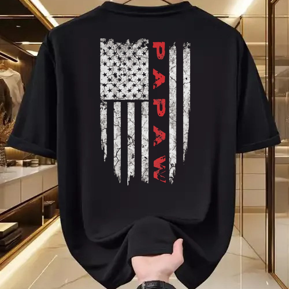 Best Grandpa Shirt, Proud Grandpa Unisex T-Shirt/Hoodie/Sweatshirt HLT00 - Papaw American Flag Grandpa Gifts Men T-Shirt