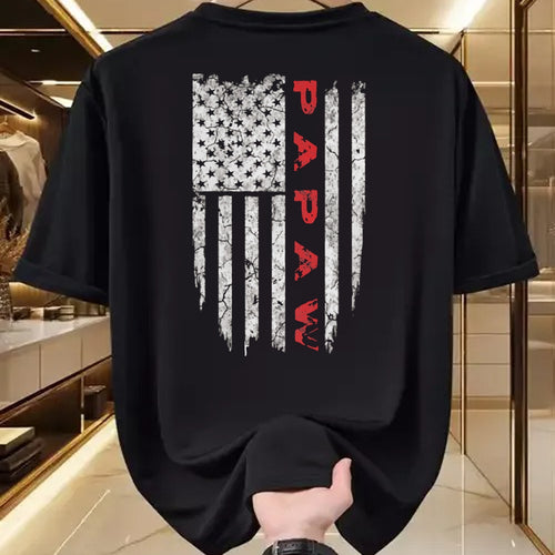 Best Grandpa Shirt, Proud Grandpa Unisex T-Shirt/Hoodie/Sweatshirt HLT00 - Papaw American Flag Grandpa Gifts Men T-Shirt
