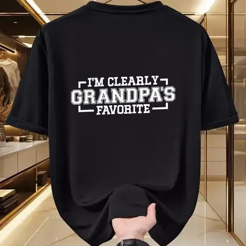 Best Grandpa Shirt, Proud Grandpa Unisex T-Shirt/Hoodie/Sweatshirt HLT00 -I'm Clearly Grandpa's Favorite, Grandson Grandpa, T-Shirt