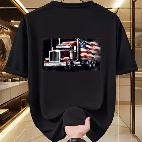 Best Truck Driver Life Shirt, Funny Trucker UnisexT-Shirt/Hoodie/Sweatshirt HLT00 - US American Flag Semi Truck Driver Trucker T-Shirt