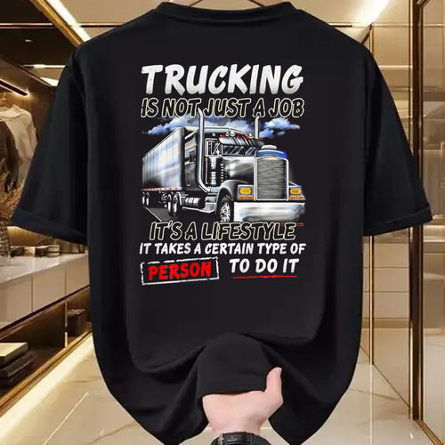 Best Truck Driver Life Shirt, Funny Trucker UnisexT-Shirt/Hoodie/Sweatshirt HLT00 - Trucking Is Not Just A Job It's A Lifestyle (on back) T-Shirt
