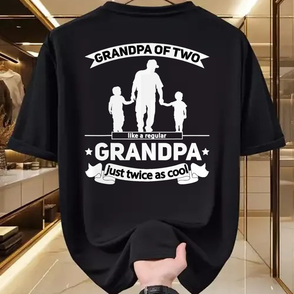 Best Grandpa Shirt, Proud Grandpa Unisex T-Shirt/Hoodie/Sweatshirt HLT00 - Grandpa of two Grandsons Grandpa Squared Grandpa of 2 Boys T-Shirt