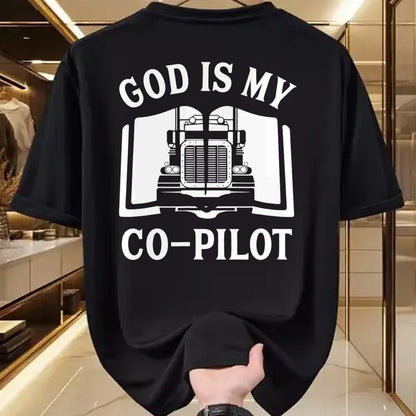 Best Truck Driver Life Shirt, Funny Trucker UnisexT-Shirt/Hoodie/Sweatshirt HLT00 - Christian God Co Pilot Trucker Truck Driver T-Shirt