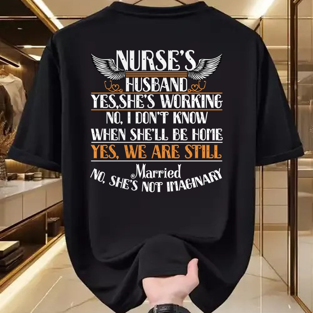 Funny Nurse Shirt, Nurse Unisex T-Shirt/Hoodie/Sweatshirt HLT00 - I Am A Nurse's Husband T Shirt, Nurse Wife T Shirt Long Sleeve T-Shirt