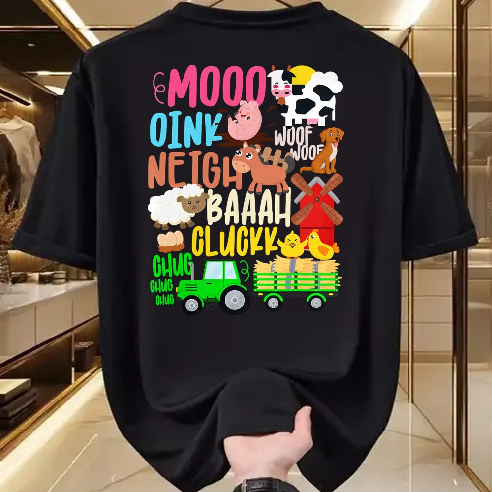Best Farmer Life Shirt, Funny Farmer UnisexT-Shirt/Hoodie/Sweatshirt HLT00 - Farm Animals Sounds Oink Baa Neigh Cluck Moo Toddler Farmer T-Shirt
