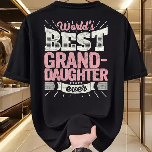 Best Grandpa Shirt, Proud Grandpa Unisex T-Shirt/Hoodie/Sweatshirt HLT00 - Cool Granddaughter Gift T Shirt World's Best Grand-Daughter T-Shirt