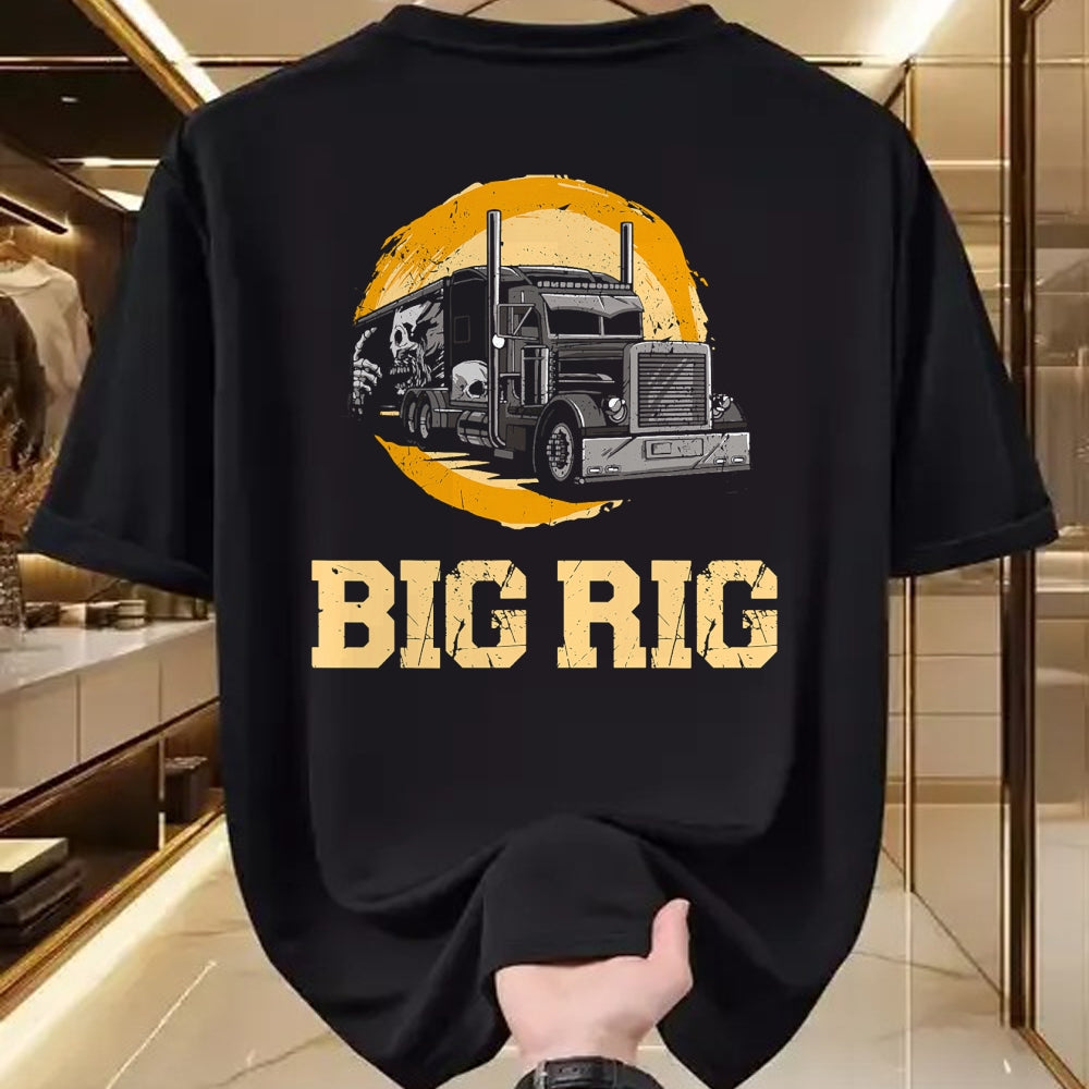 Best Truck Driver Life Shirt, Funny Trucker UnisexT-Shirt/Hoodie/Sweatshirt HLT00 - Trucker Truck Driver Vintage Big Rig T-Shirt (1)