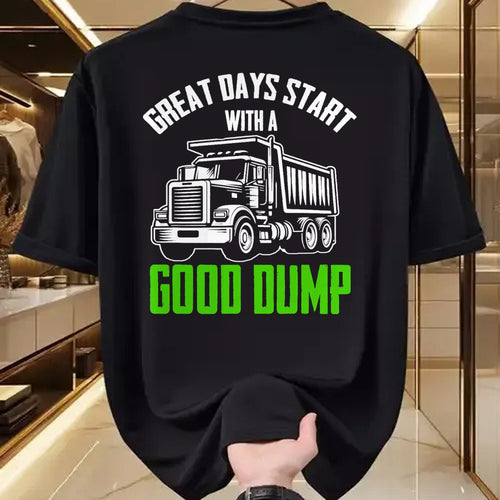 Best Truck Driver Life Shirt, Funny Trucker UnisexT-Shirt/Hoodie/Sweatshirt HLT00 - Great Days Start With A Good Dump Garbage Truck Driver T-Shirt