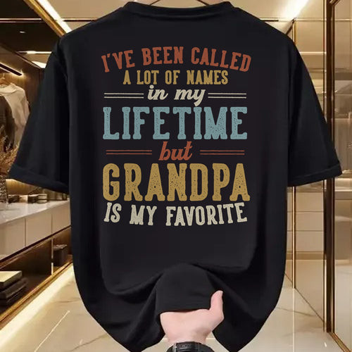 Best Grandpa Shirt, Proud Grandpa Unisex T-Shirt/Hoodie/Sweatshirt HLT00 - Grandpa Is My Favorite Name - Father's Day Grandpa T-Shirt (1)